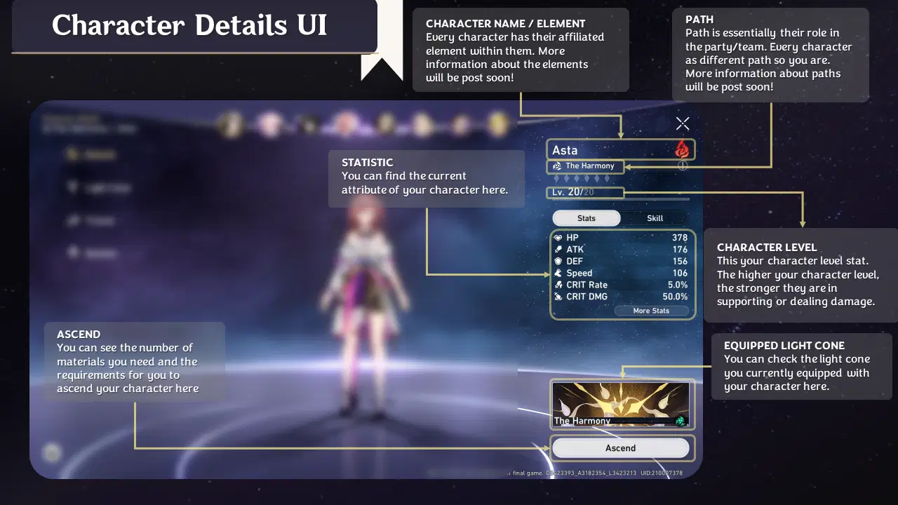Beginner's Guide for Honkai: Star Rail Part 1 | User Interface Basics ...