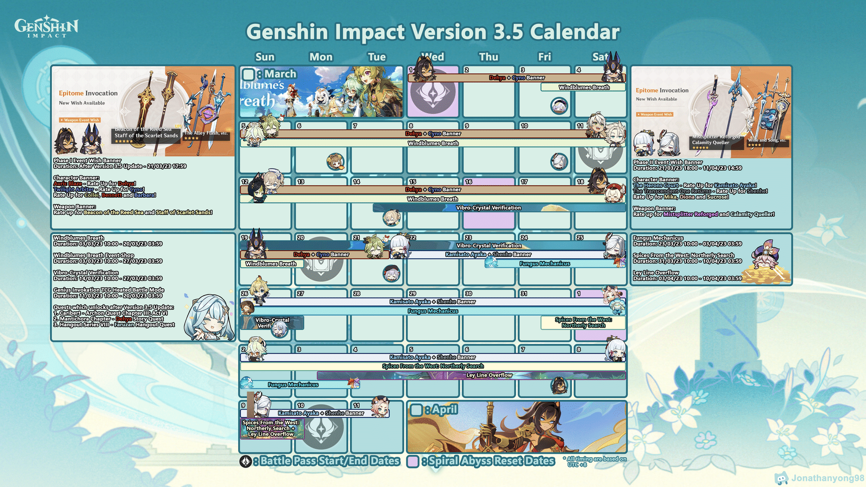 Genshin Impact Version 3 5 Calendar Genshin Impact HoYoLAB