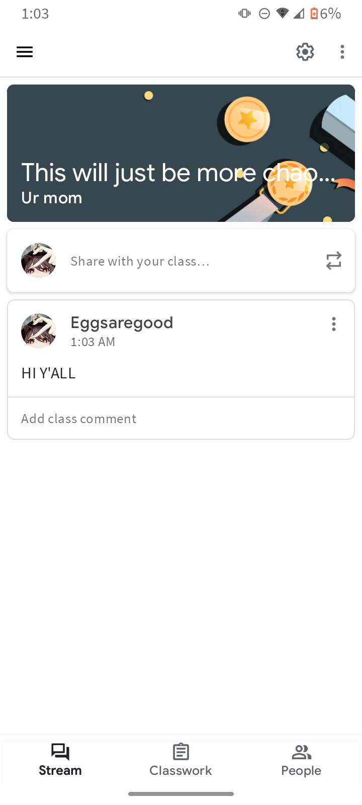 I made a new Google classroom (read description) HoYoLAB