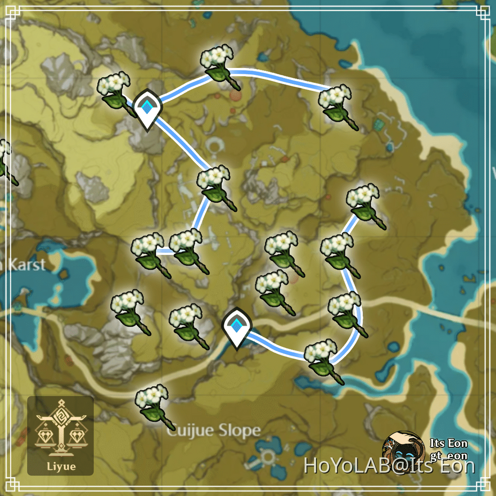 COMPLETE QINGXIN FARM! EFFICIENT & FAST ROUTE ! Genshin Impact HoYoLAB