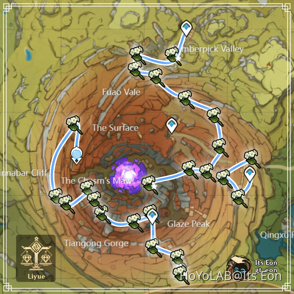 COMPLETE QINGXIN FARM! EFFICIENT & FAST ROUTE ! Genshin Impact HoYoLAB