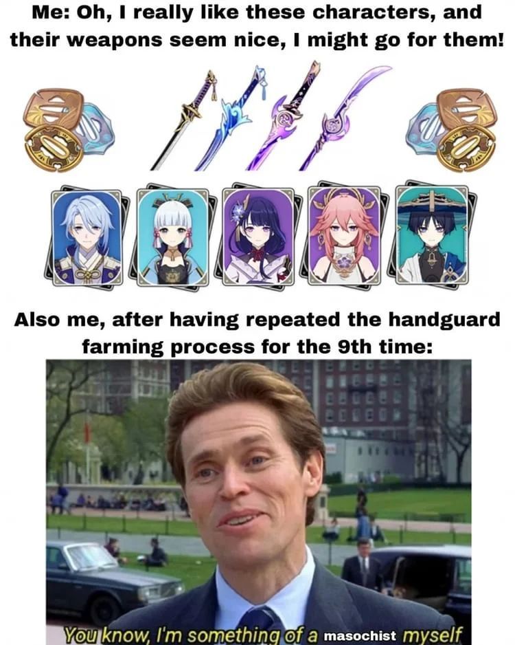 These handguards bro💀 Genshin Impact HoYoLAB