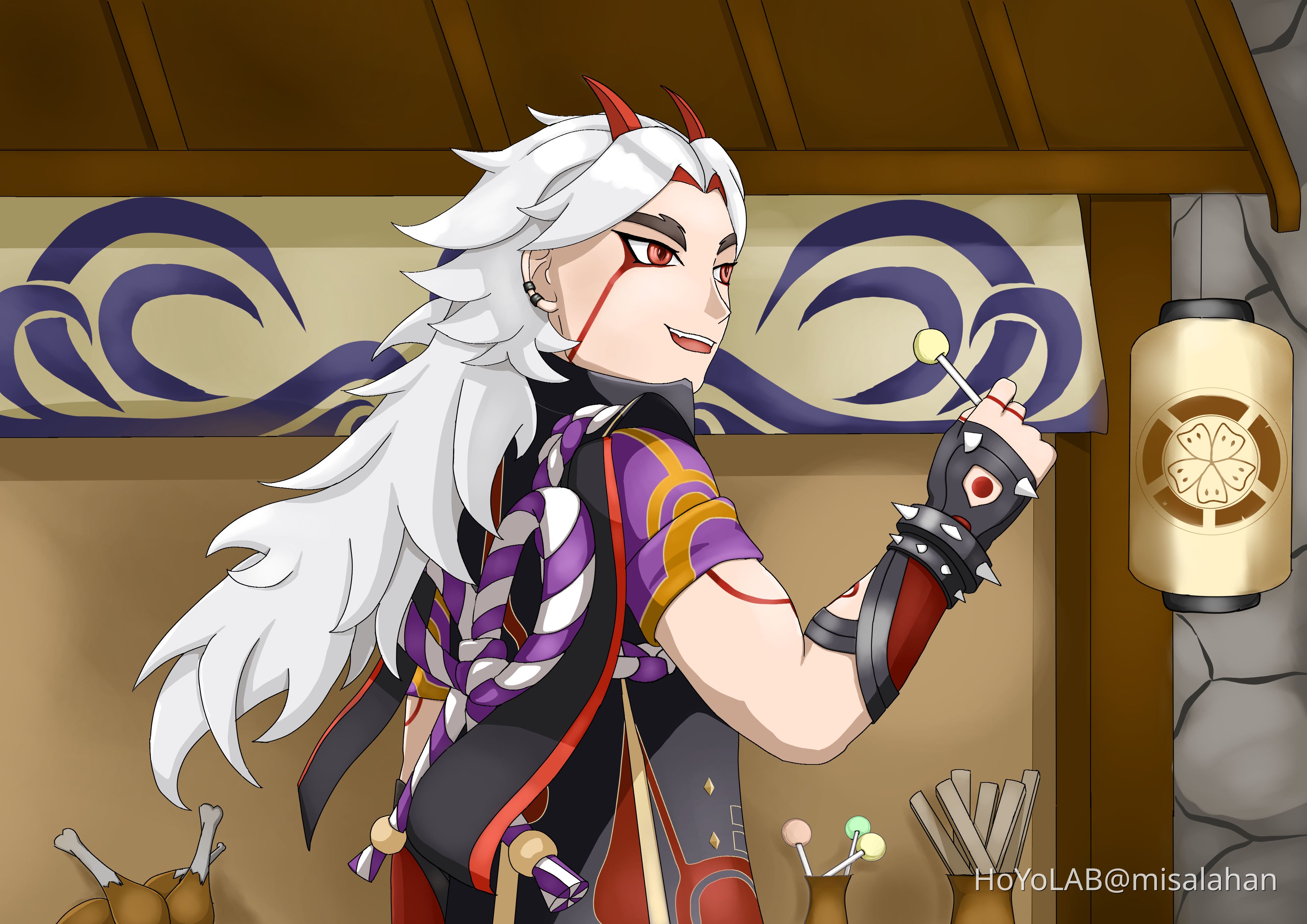 Itto art by me Genshin Impact | HoYoLAB