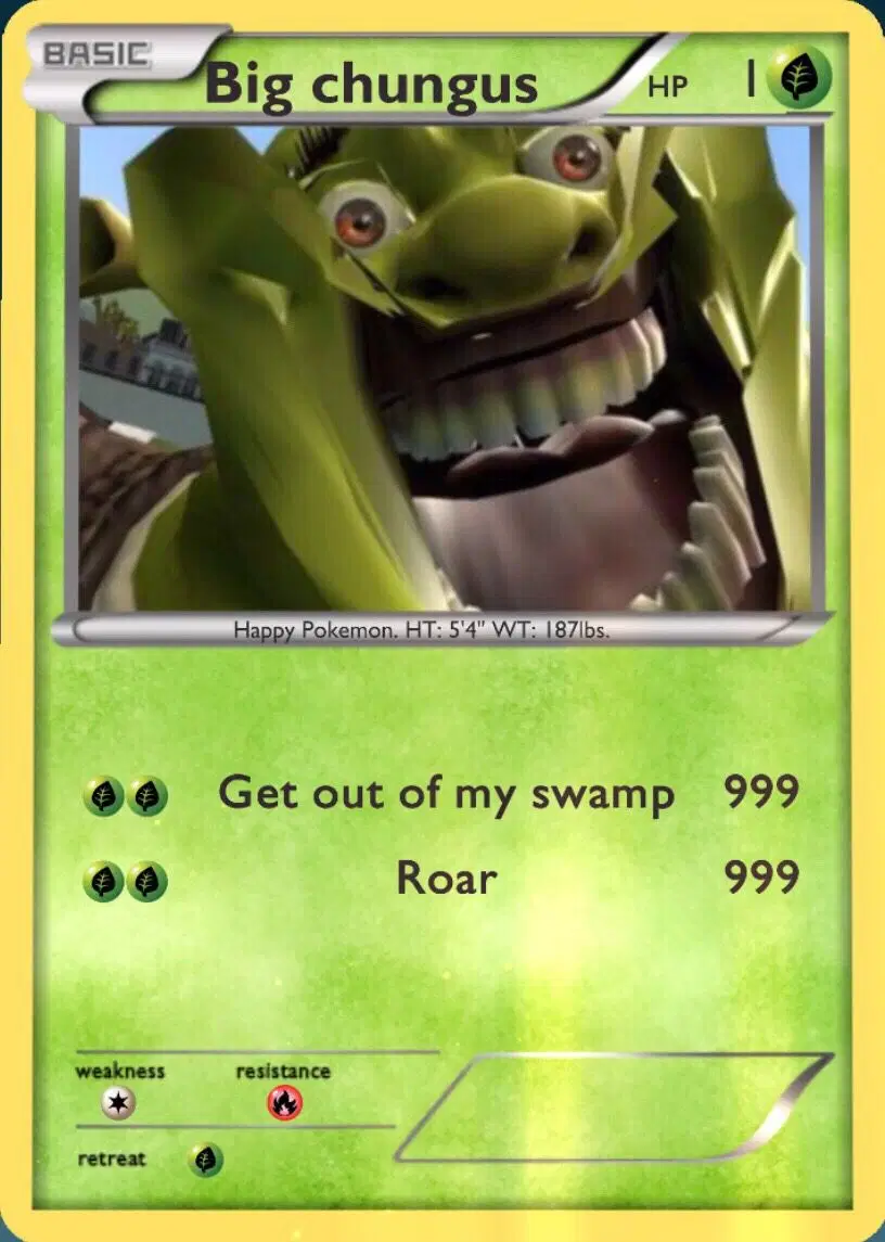 big chungus pokemon card Hi