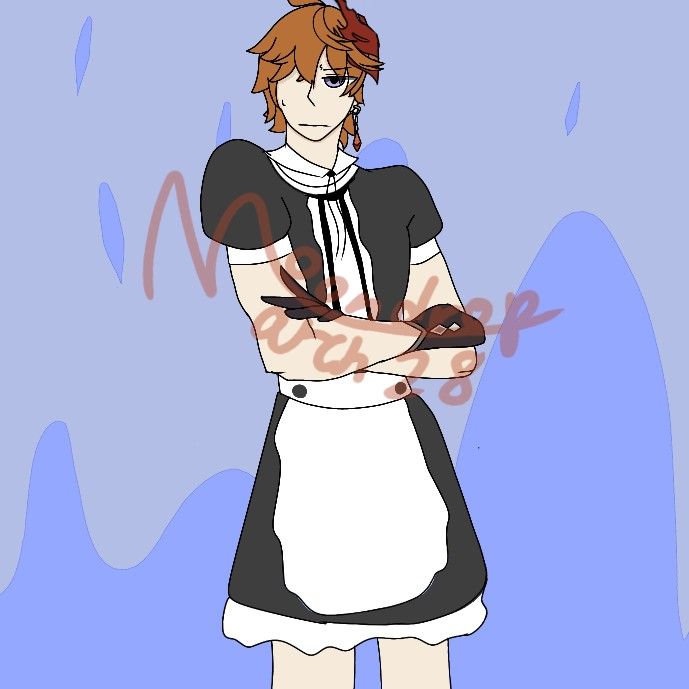 Childe in a maid dress Childe in a maid dress Genshin Impact HoYoLAB