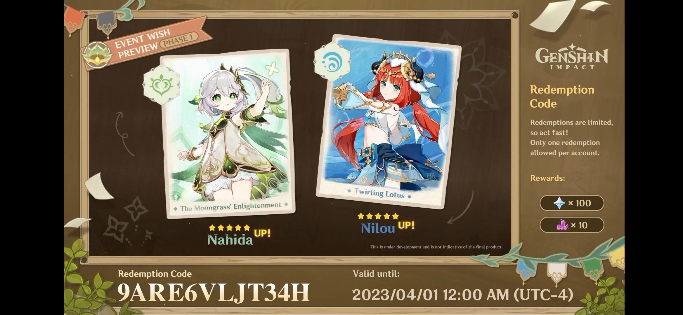 Die neuen Codes! | HoYoLAB