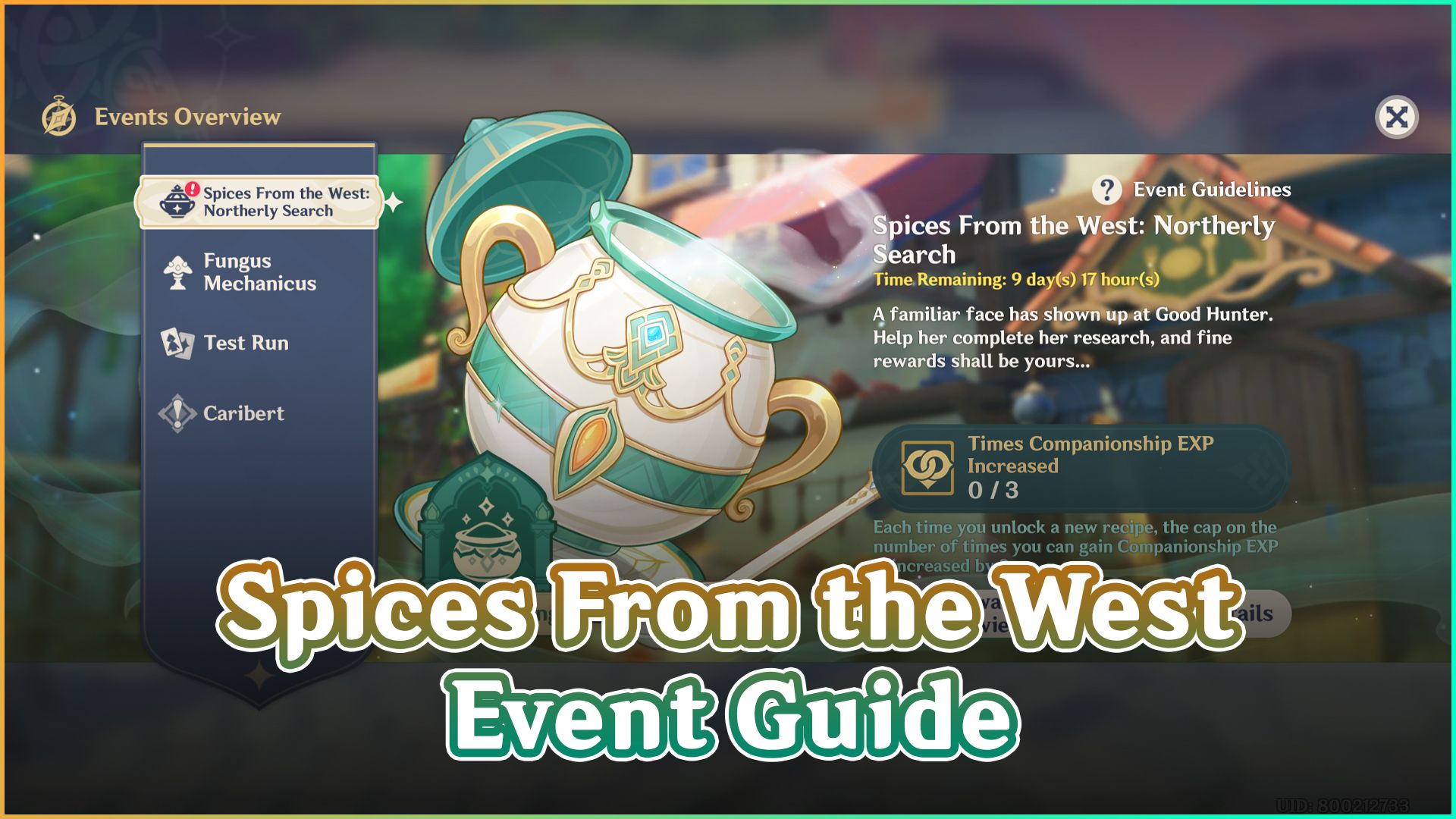 [V3.5] Spices From the West Northerly Search Event Guide 420