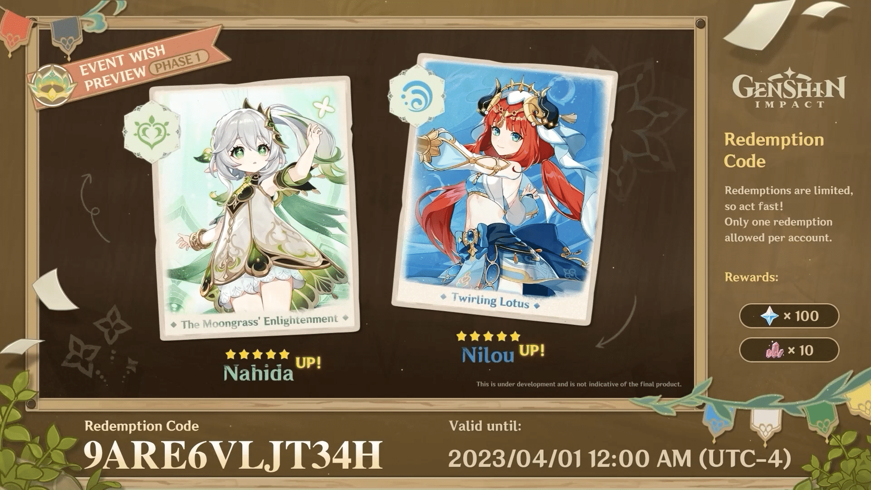 Live 3 6 Redeem Code Hoyolab Prime Gaming Genshin Impact HoYoLAB