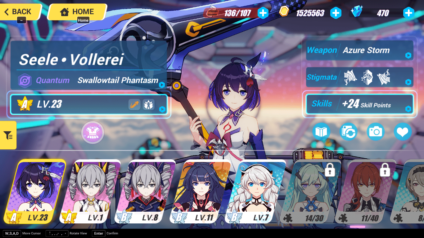 I finished Qmanifold with lvl 23 Seele with Azure storm scythe 10