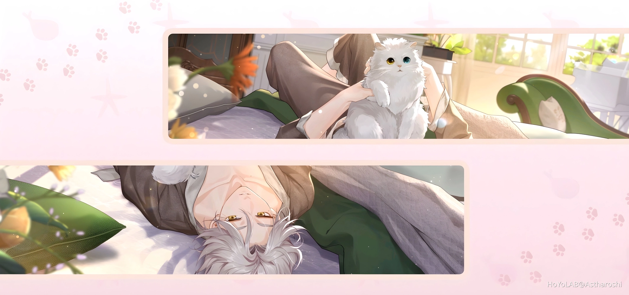 [Fluffy Fuzzy Time] Vyn and CreamPuff desktop wallpapers Tears of
