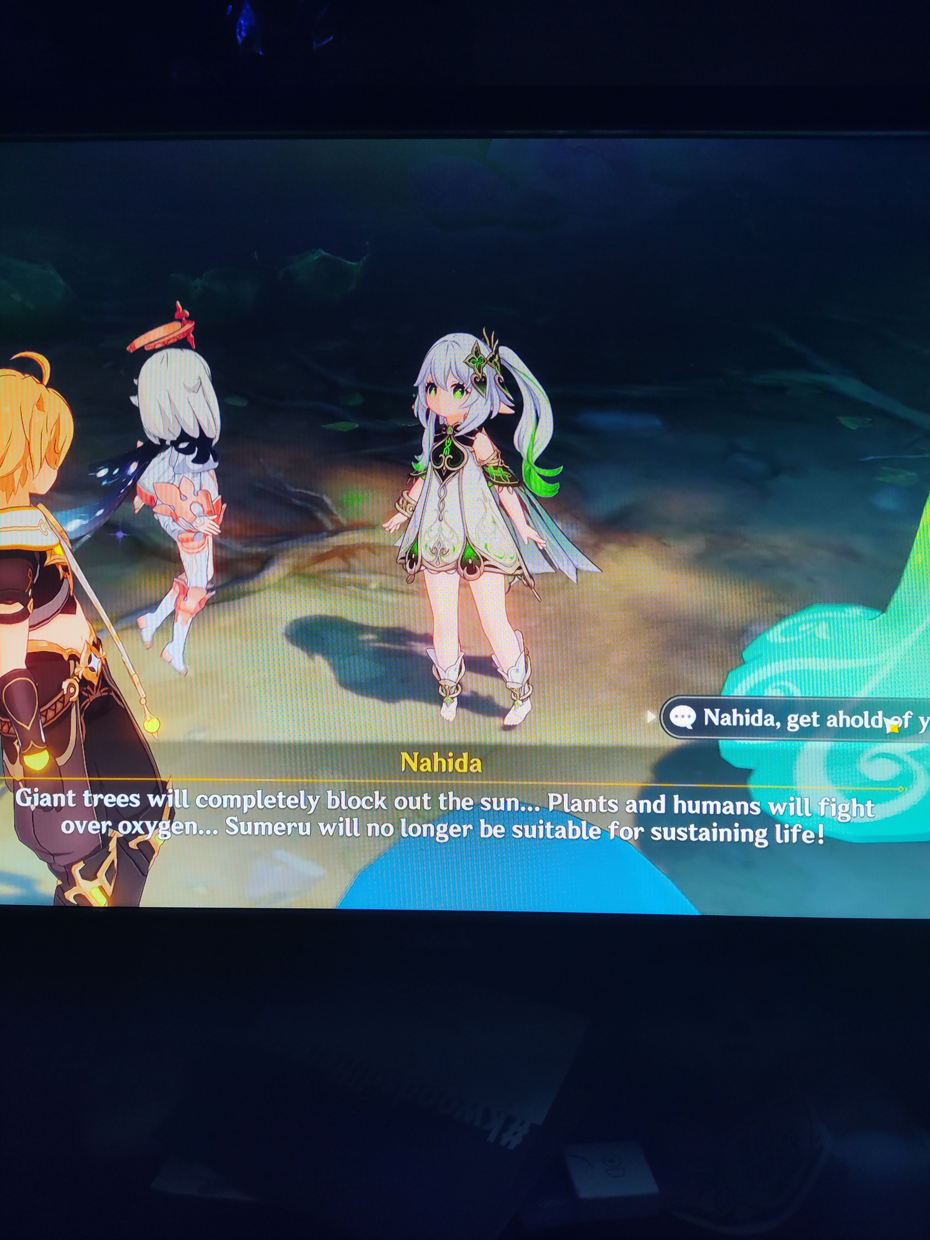 surprised nahida doesn't know that plants consume CO2 and produce