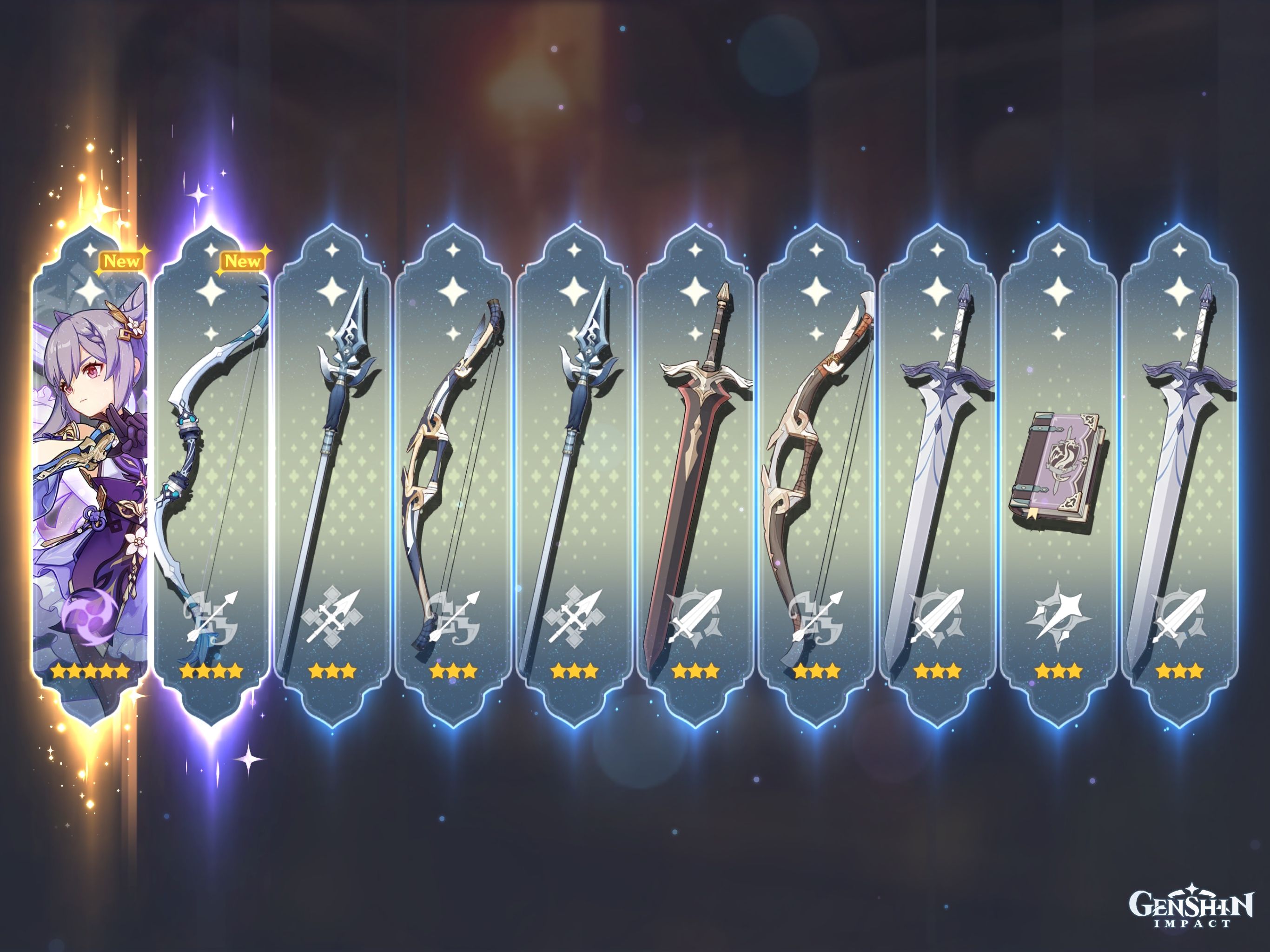 Keqing on the standard banner o Genshin Impact HoYoLAB