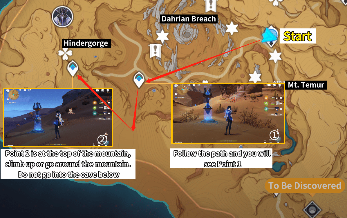 【V3.6】Map Exploration Lonerock Desert How to quickly unlock the teleport waypoints in this