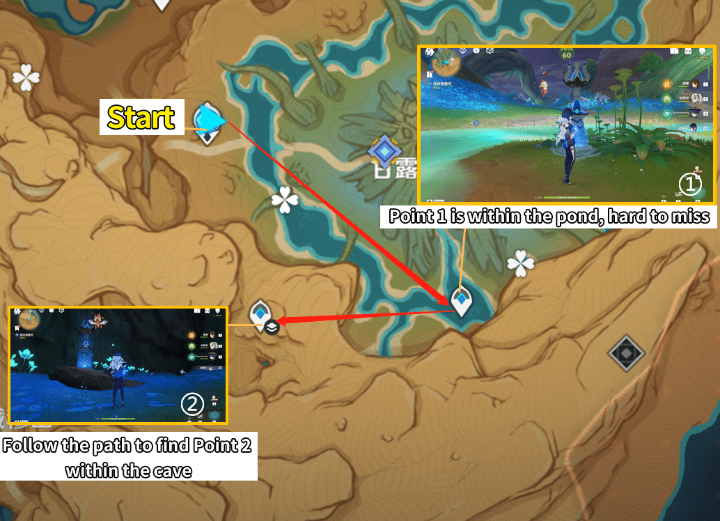 【V3.6】Map Exploration Lonerock Desert How to quickly unlock the teleport waypoints in this