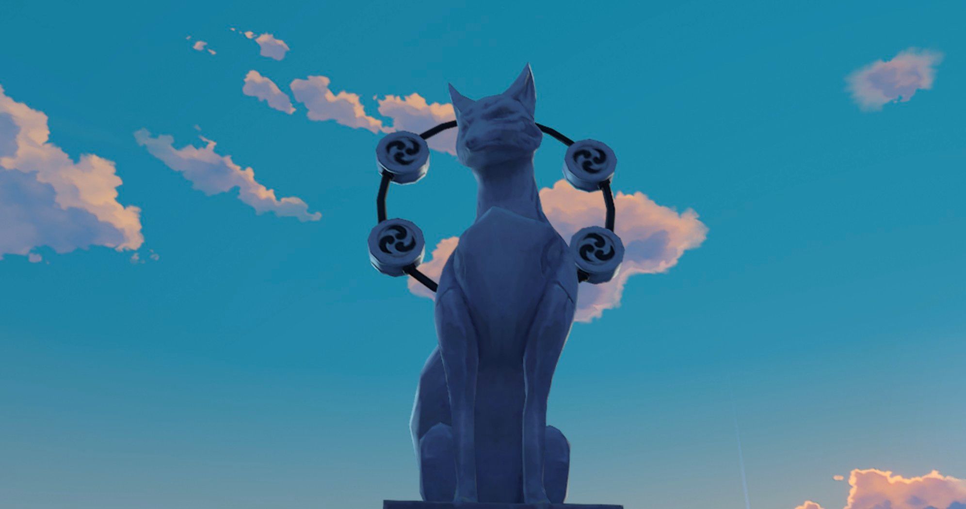 Early morning Kitsune Statue Genshin Impact HoYoLAB