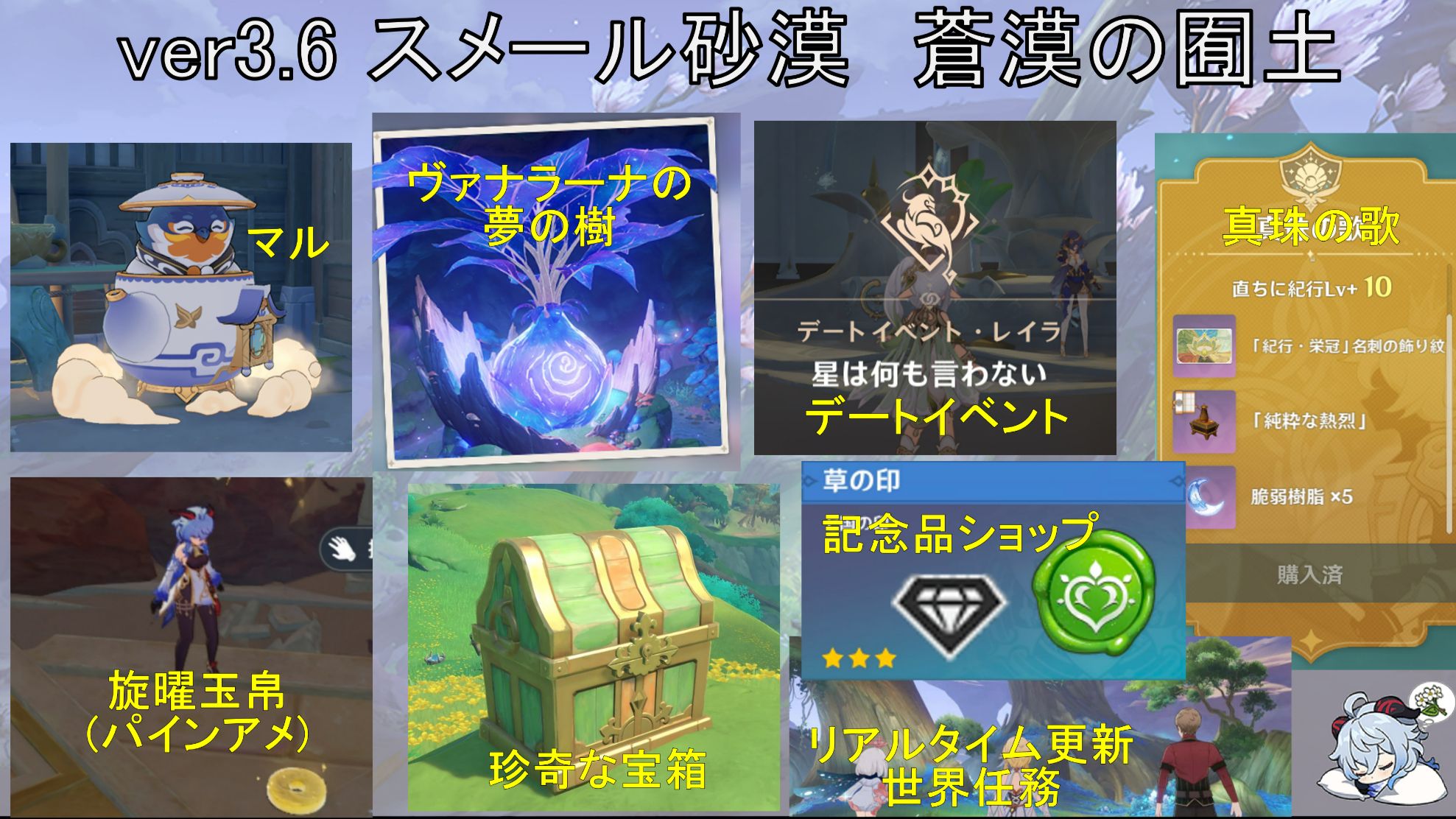 ver3.6 珍奇な宝箱 15個 旋曜玉帛 5個 他 逆引き可 スメール砂漠