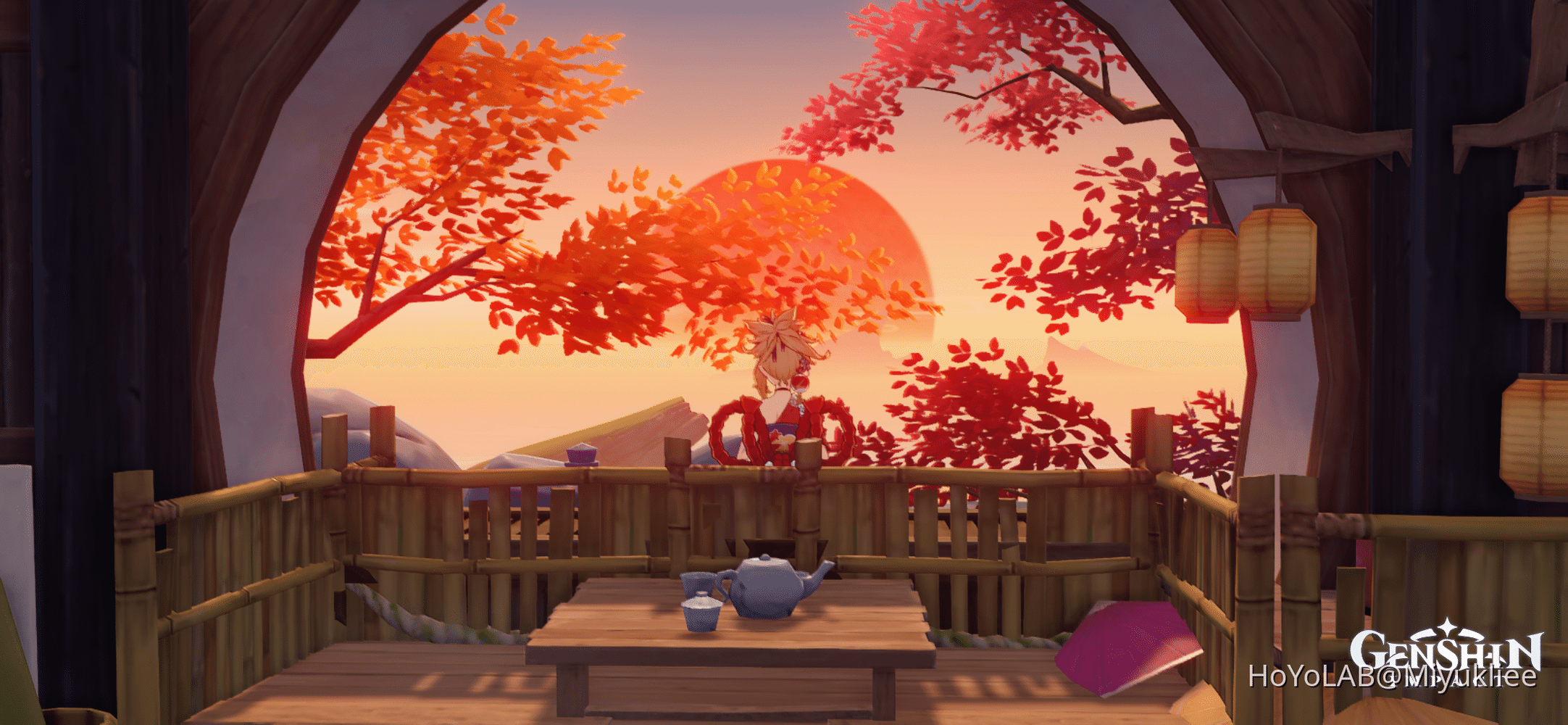 Setting Sun, Dusk is Imminent (EU Teapot Replica ID Included) Genshin