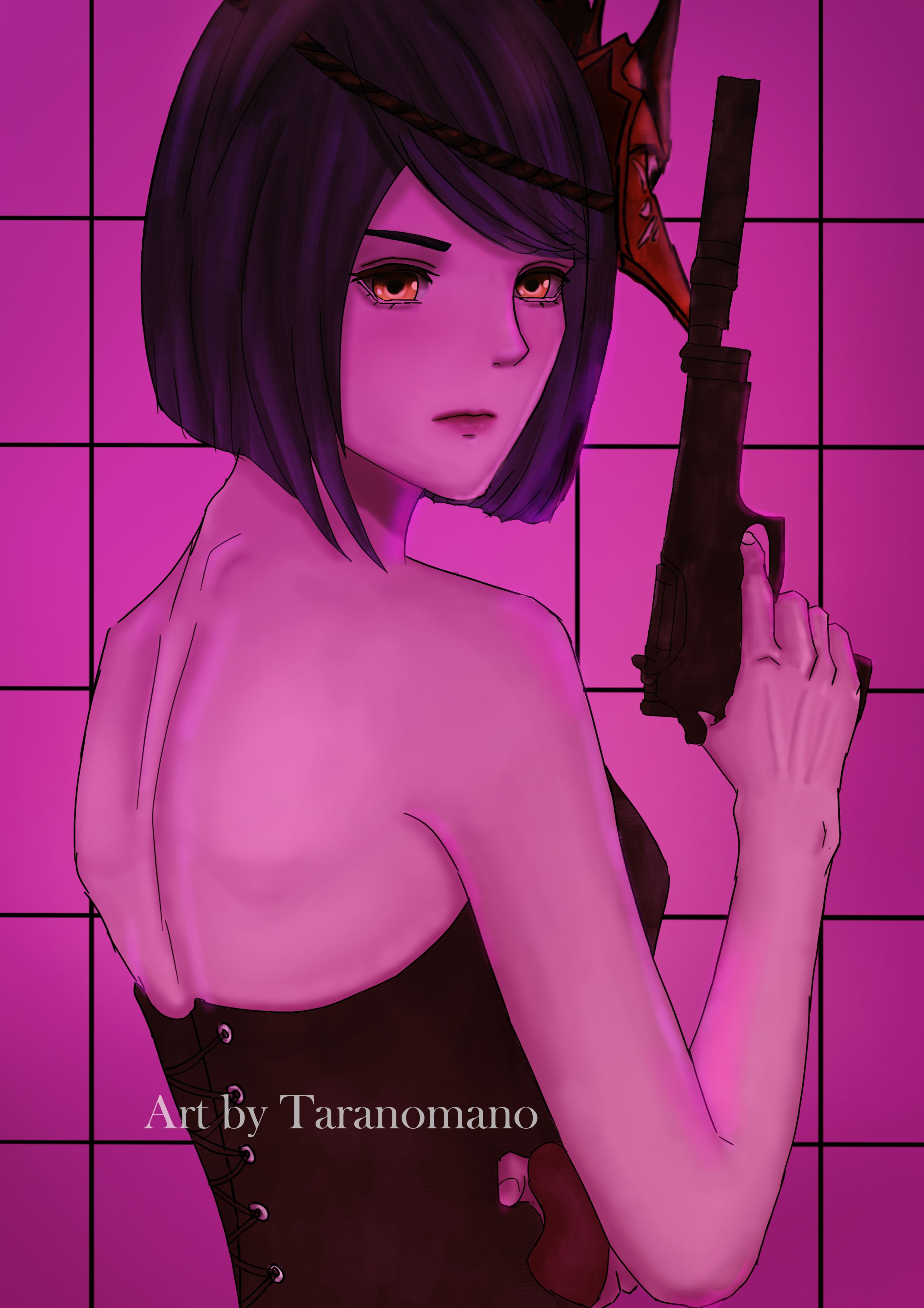 kujou-sara-mafia-au-genshin-impact-hoyolab