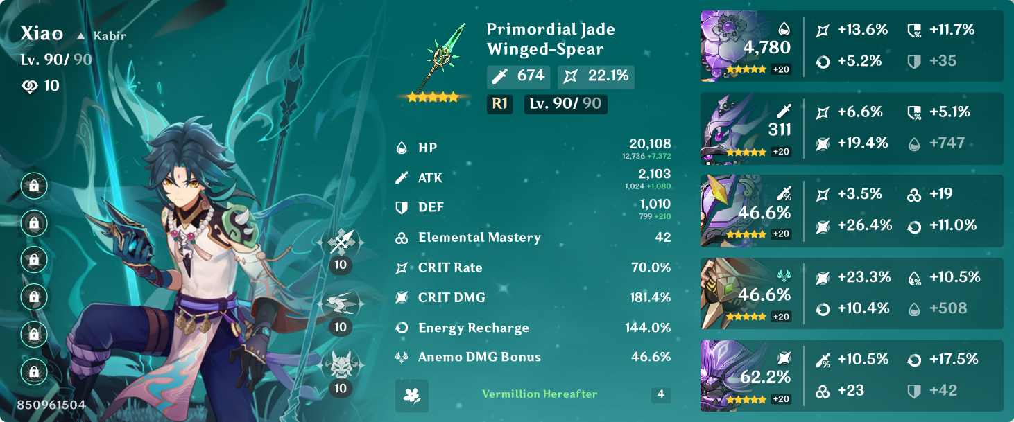 These two are my best builds as f2p Genshin Impact HoYoLAB