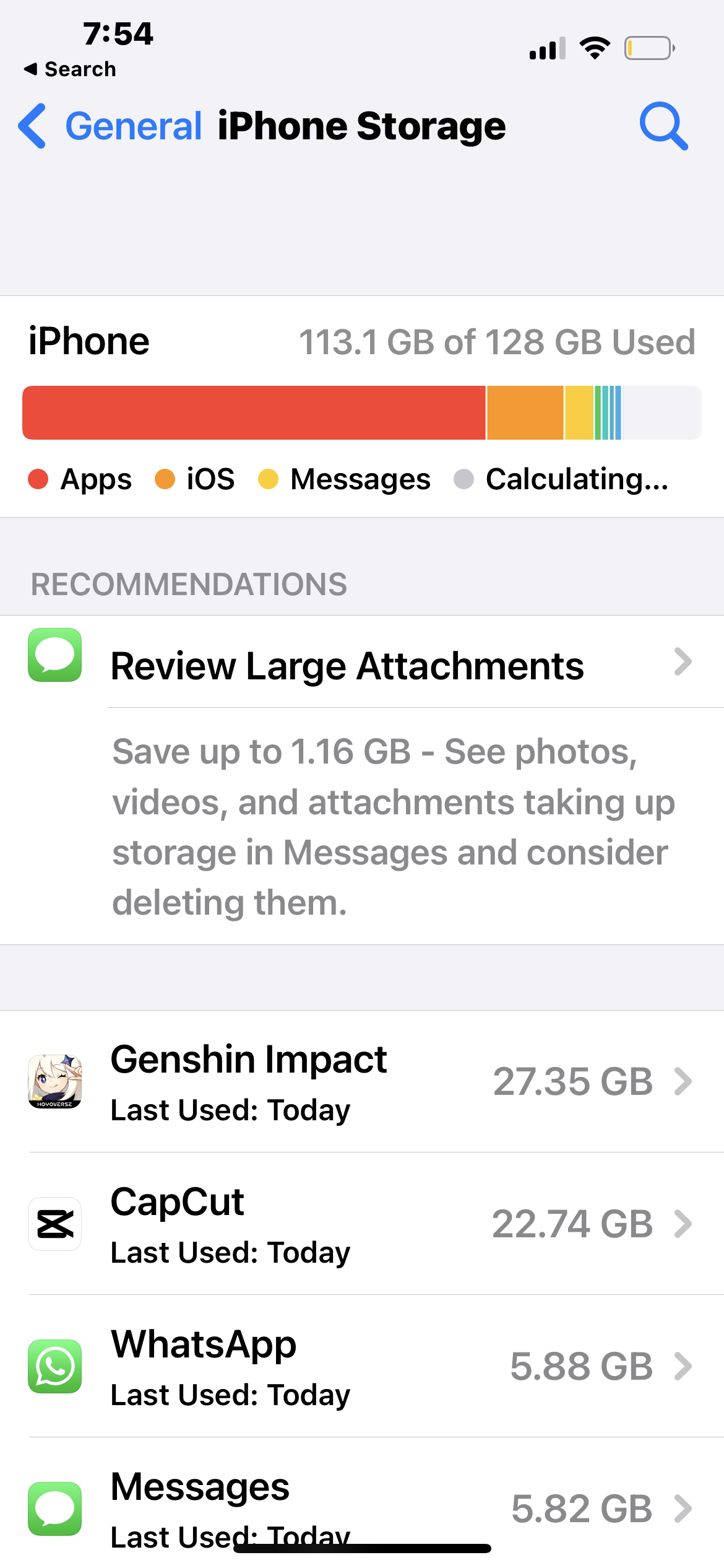 MY PHONE STORAGE 😭 HoYoLAB