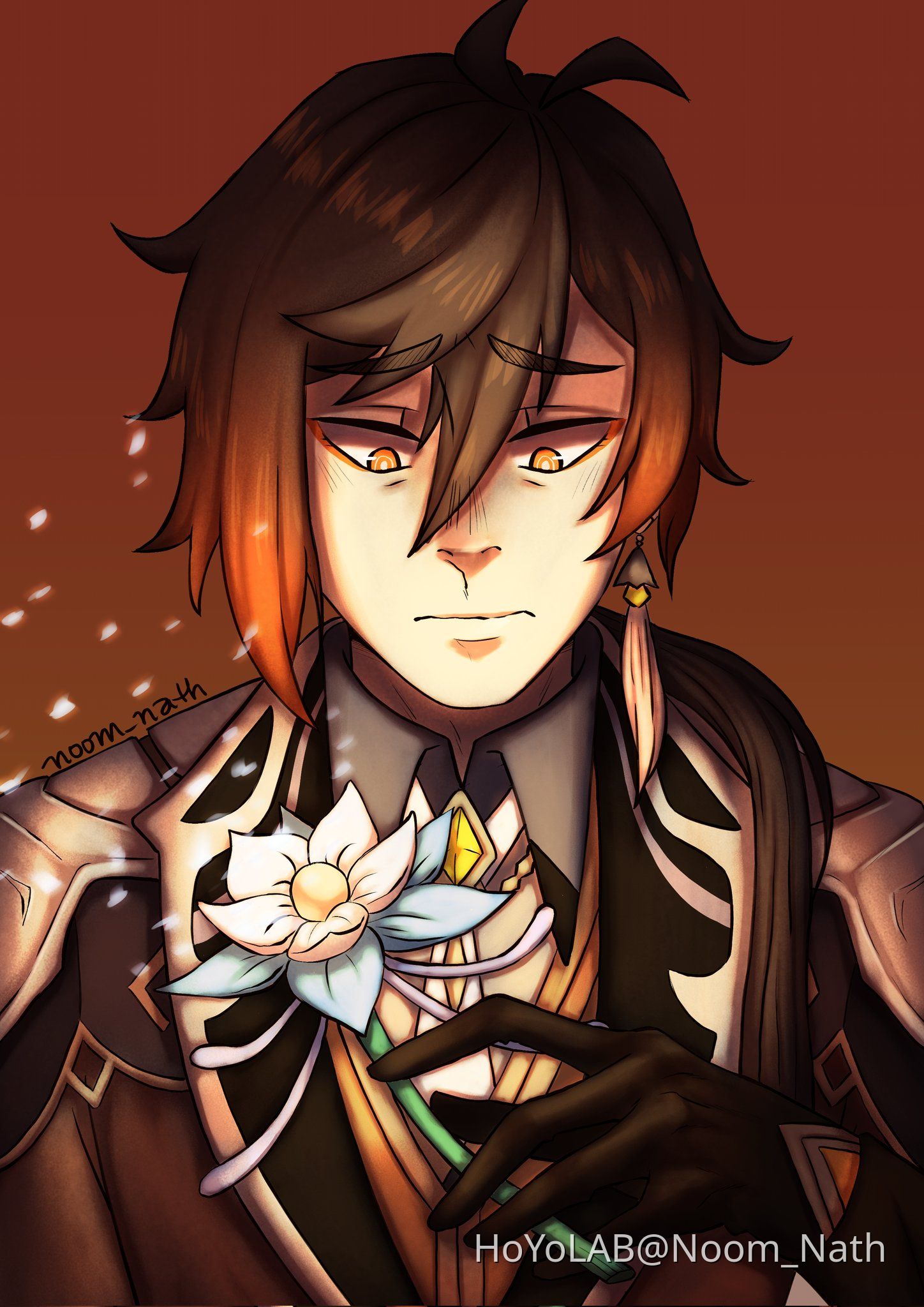 zhongli and Guizhong flower Genshin Impact HoYoLAB