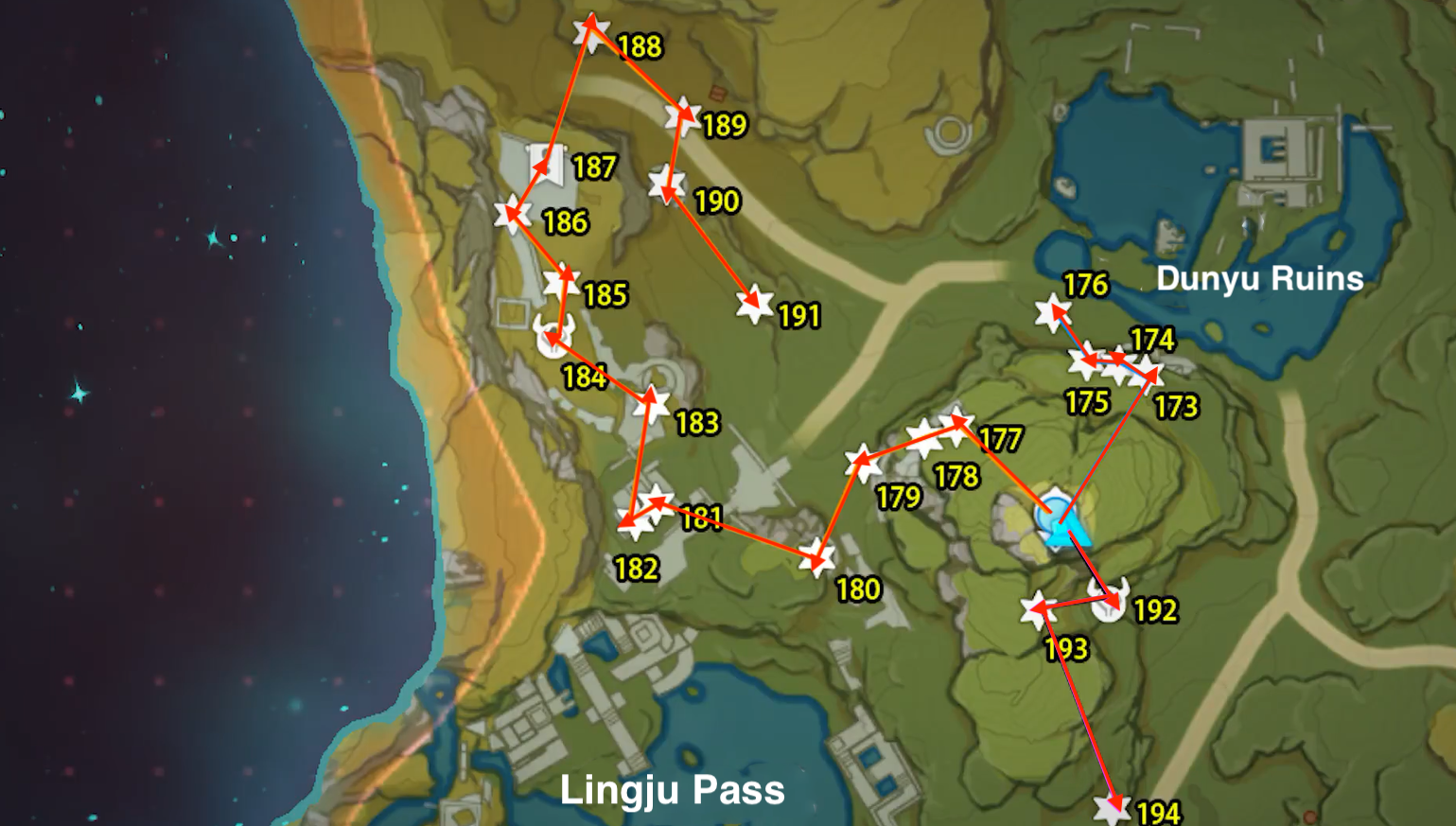 Liyue Chest Collection Guide 10 Lingju Pass (173194) Genshin Impact