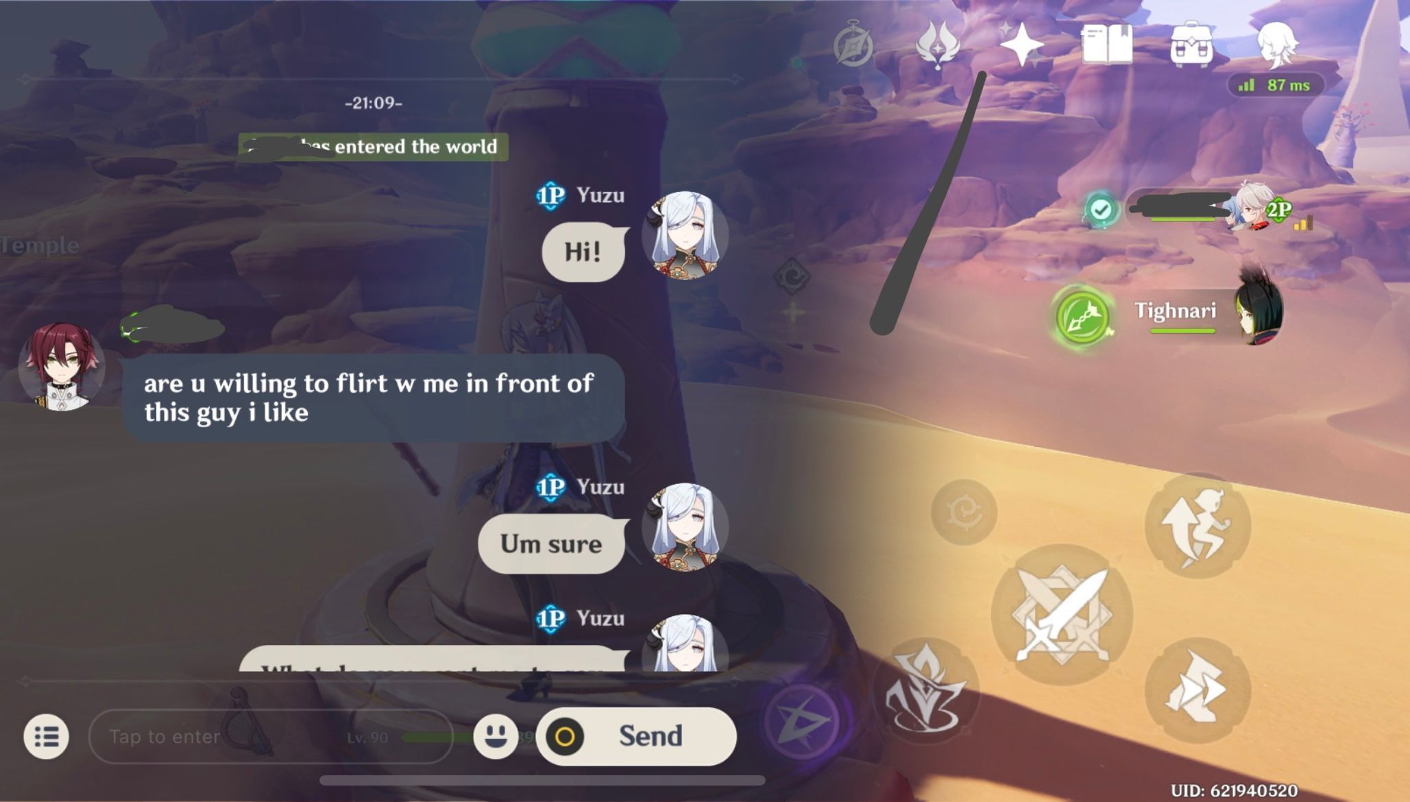 When someone asks you this but you have rizz Genshin Impact HoYoLAB