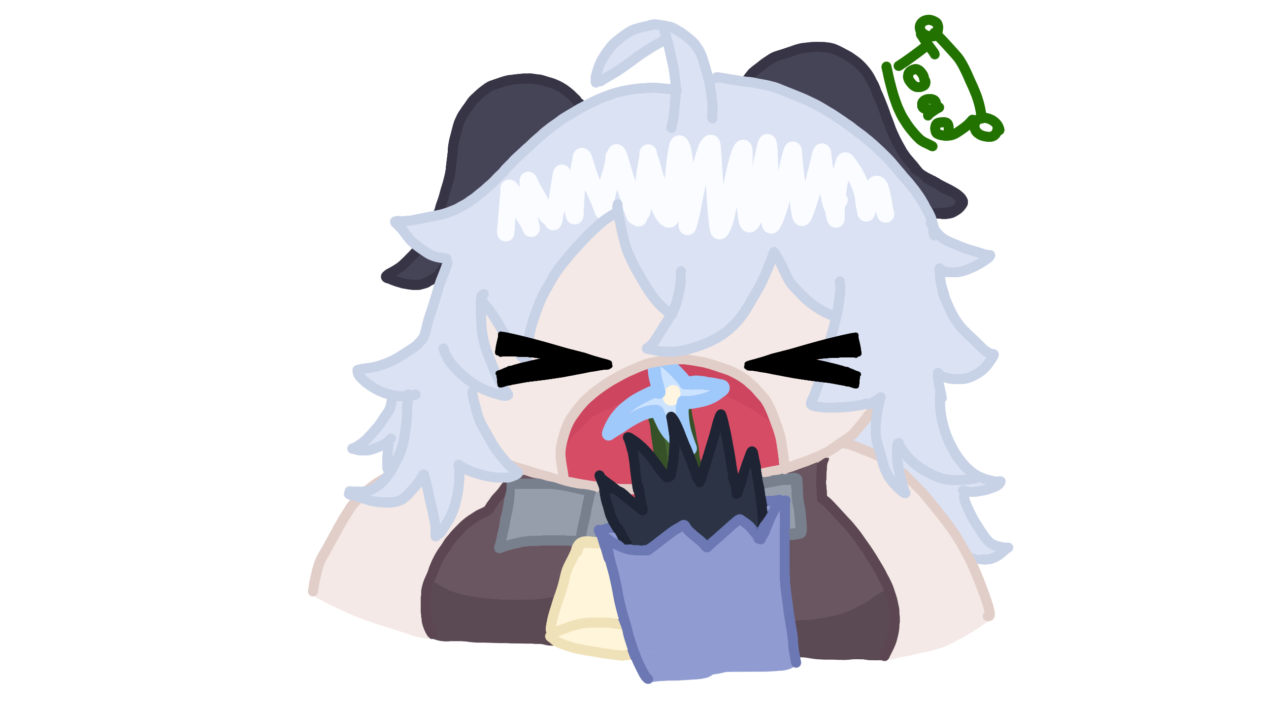 Ganyu eating a flower Genshin Impact HoYoLAB