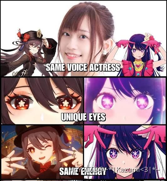 Hu tao and ai hoshino genshin impact hoyolab