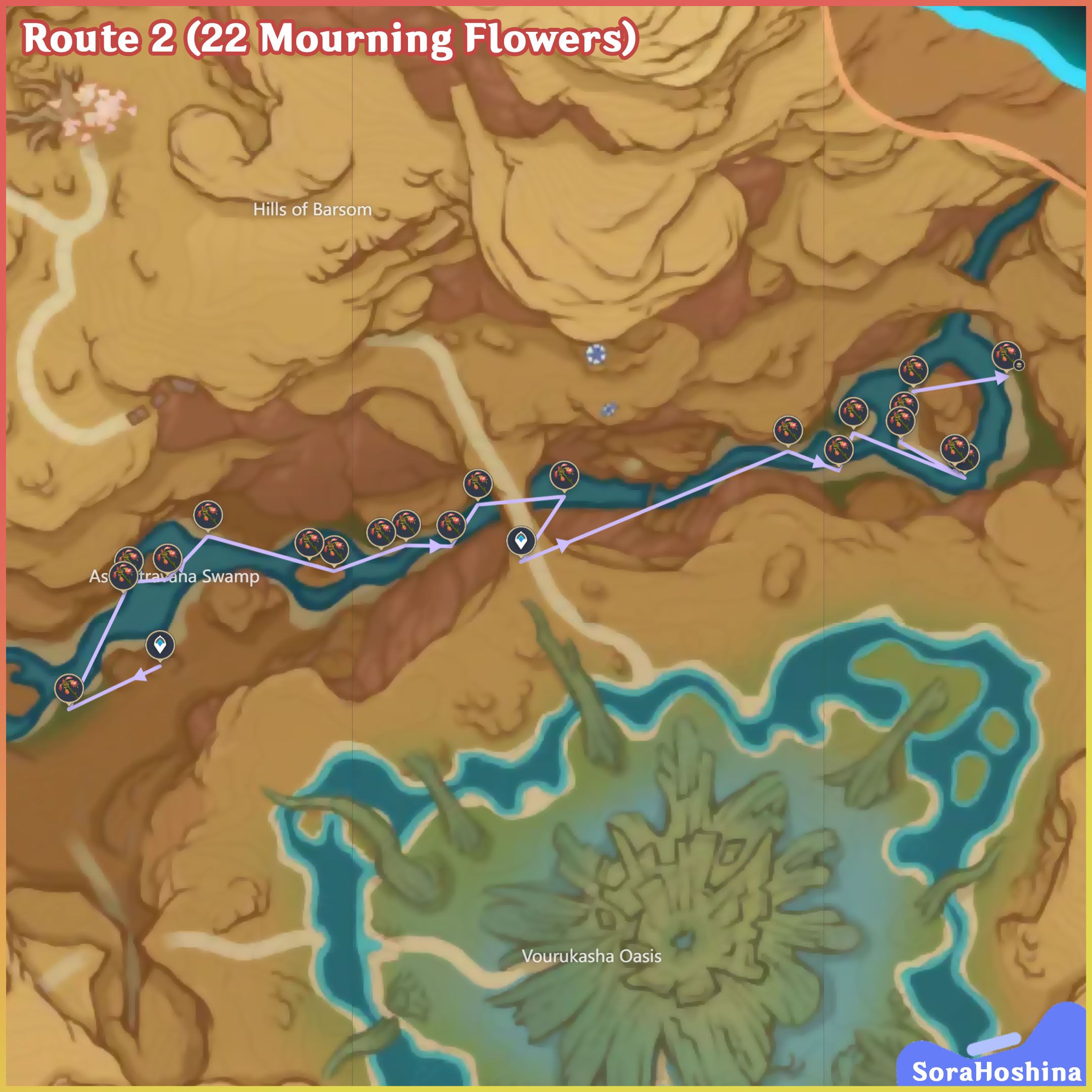 [V3.6] All 78 Mourning Flowers Route & Farming Guide Kaveh Ascension
