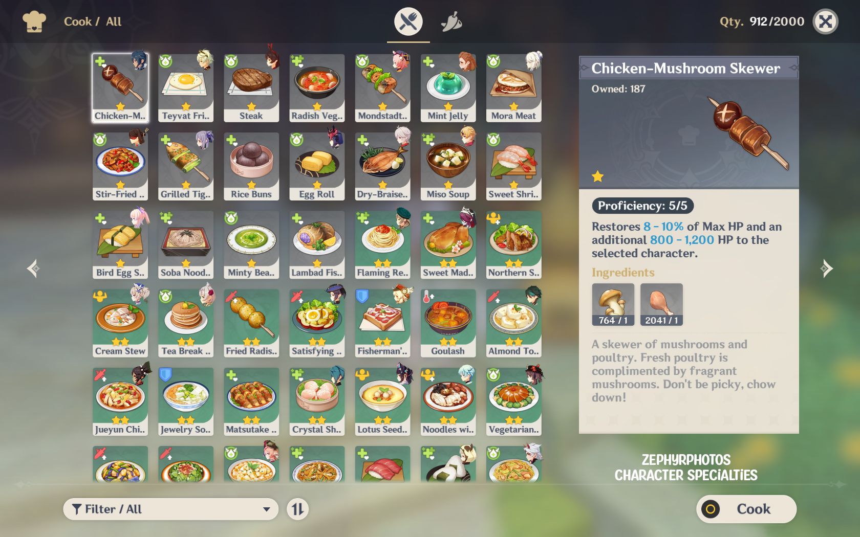 Character Specialties Proposal Genshin Impact HoYoLAB