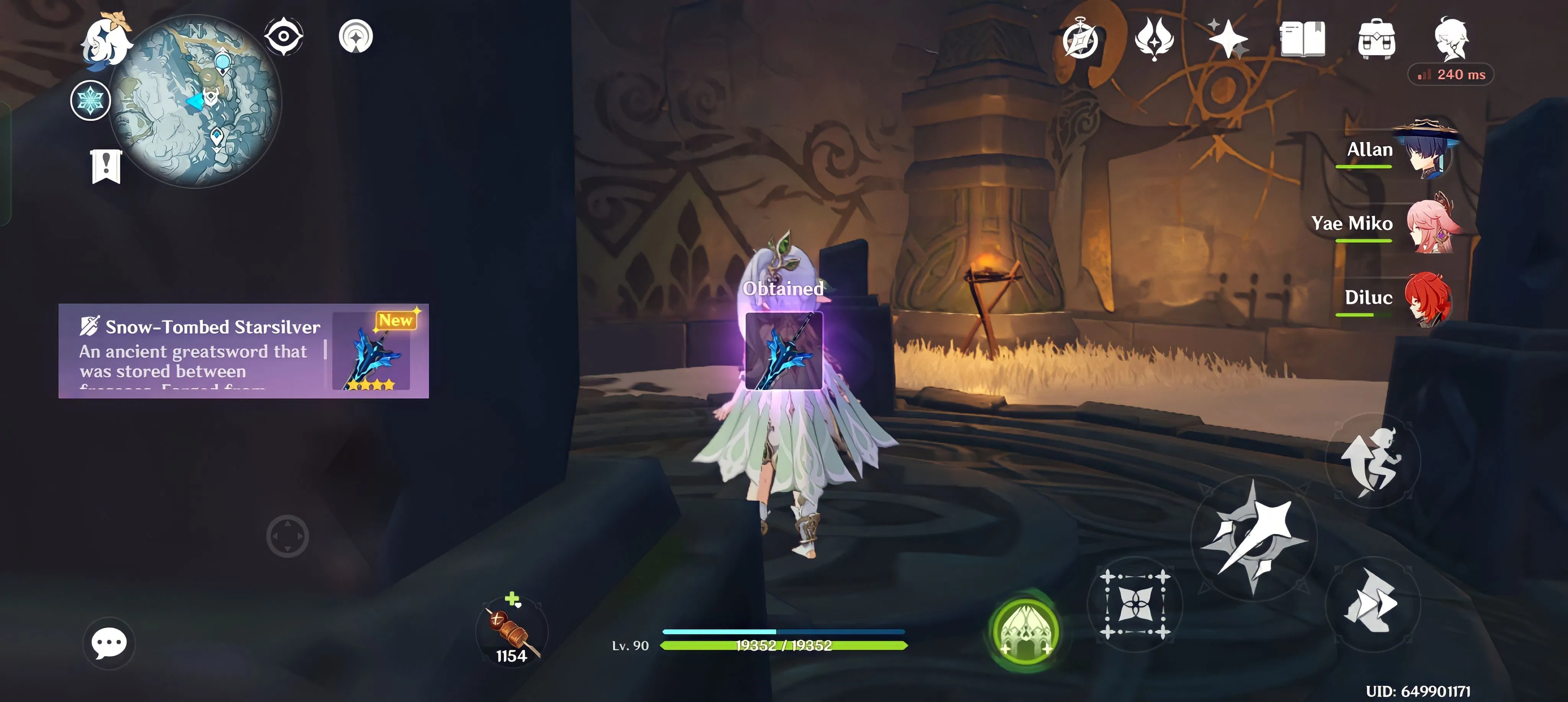 Got free SnowTombed Starsilver Claymore after AR55 in Dragonspine, I