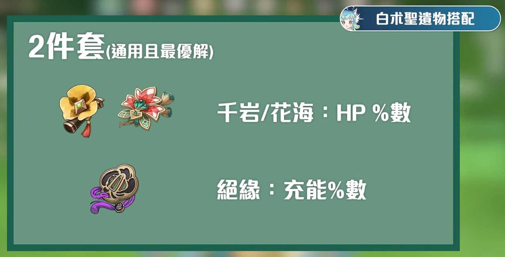 【攻略】白朮命座、專武、聖遺物解析【WaCK】ft.懶貓 LanCat @原神 哈啦板 - 巴哈姆特
