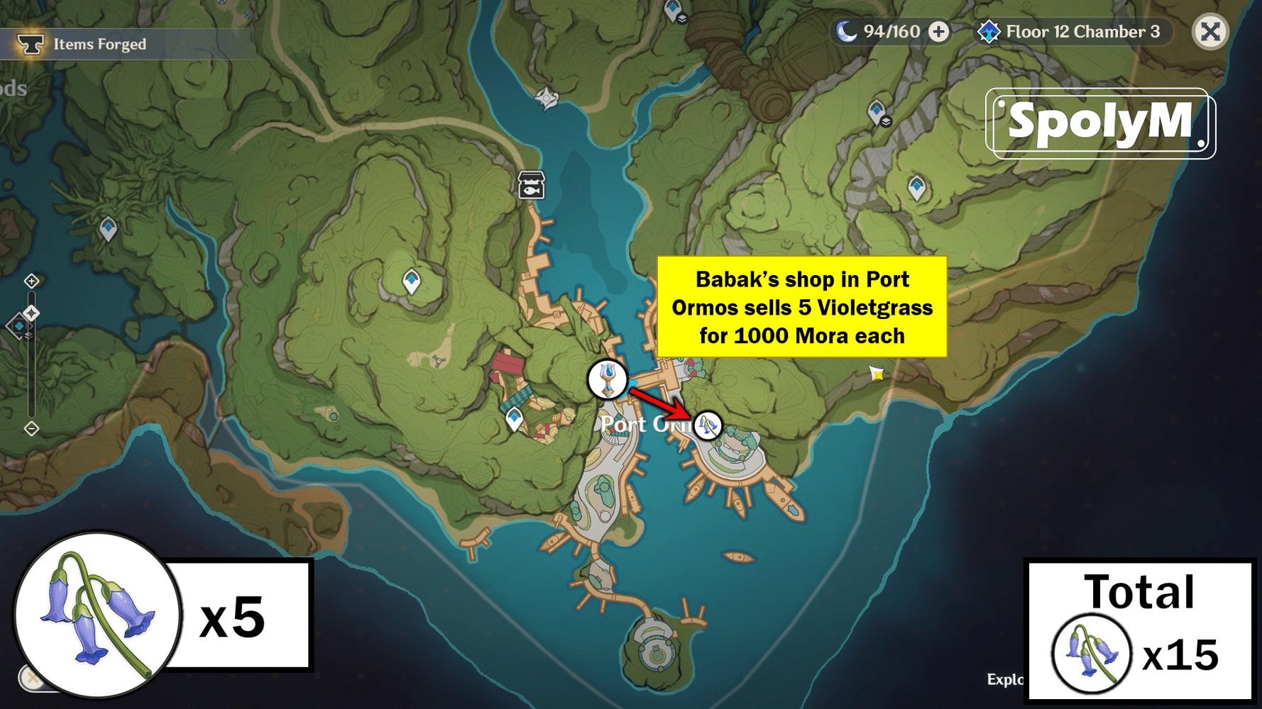 168 Violetgrass Farming Route Easy Spots Only (Maps and Video