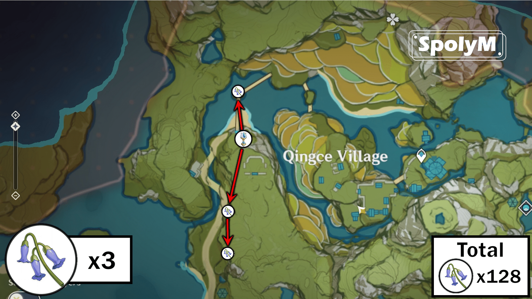 168 Violetgrass Farming Route Easy Spots Only (Maps and Video