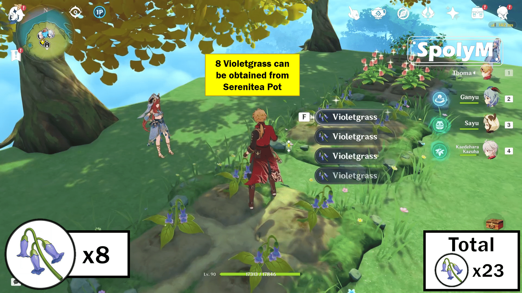 168 Violetgrass Farming Route Easy Spots Only (Maps and Video