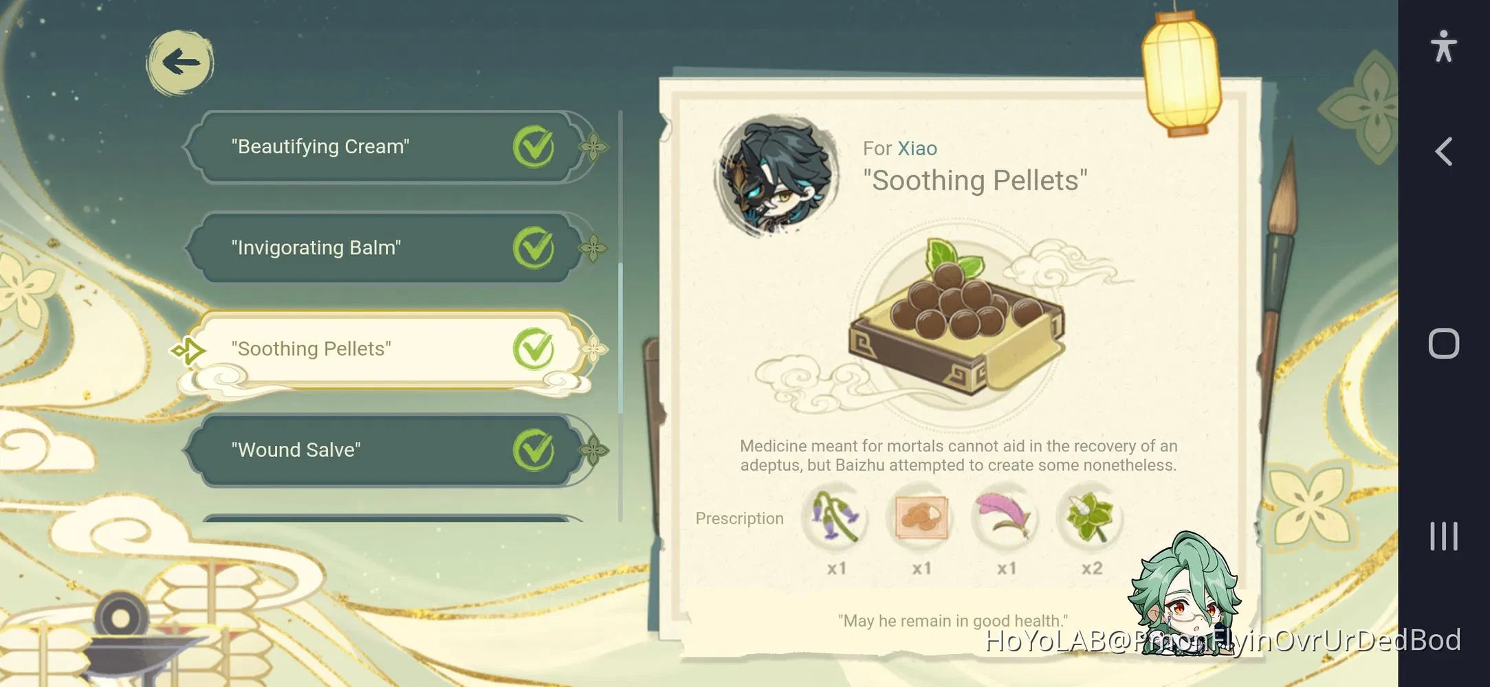 Hidden Herbal Remedies Who takes what and why? Genshin Impact HoYoLAB