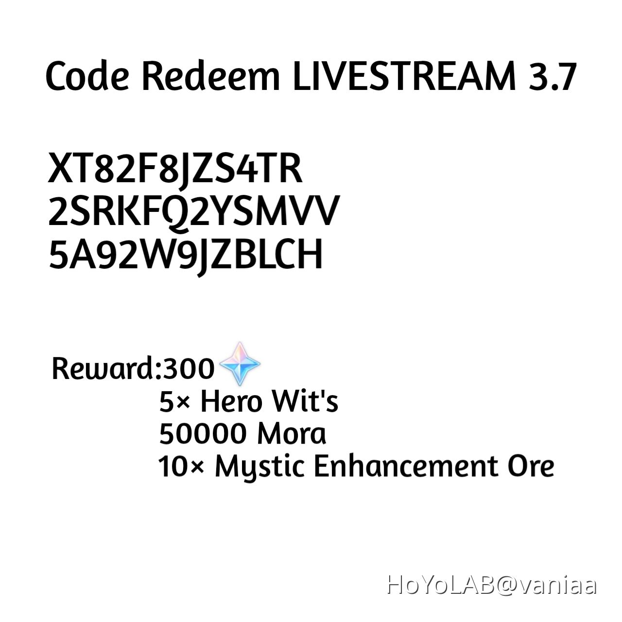 Code redeem livestream 3 7 genshin impact hoyolab