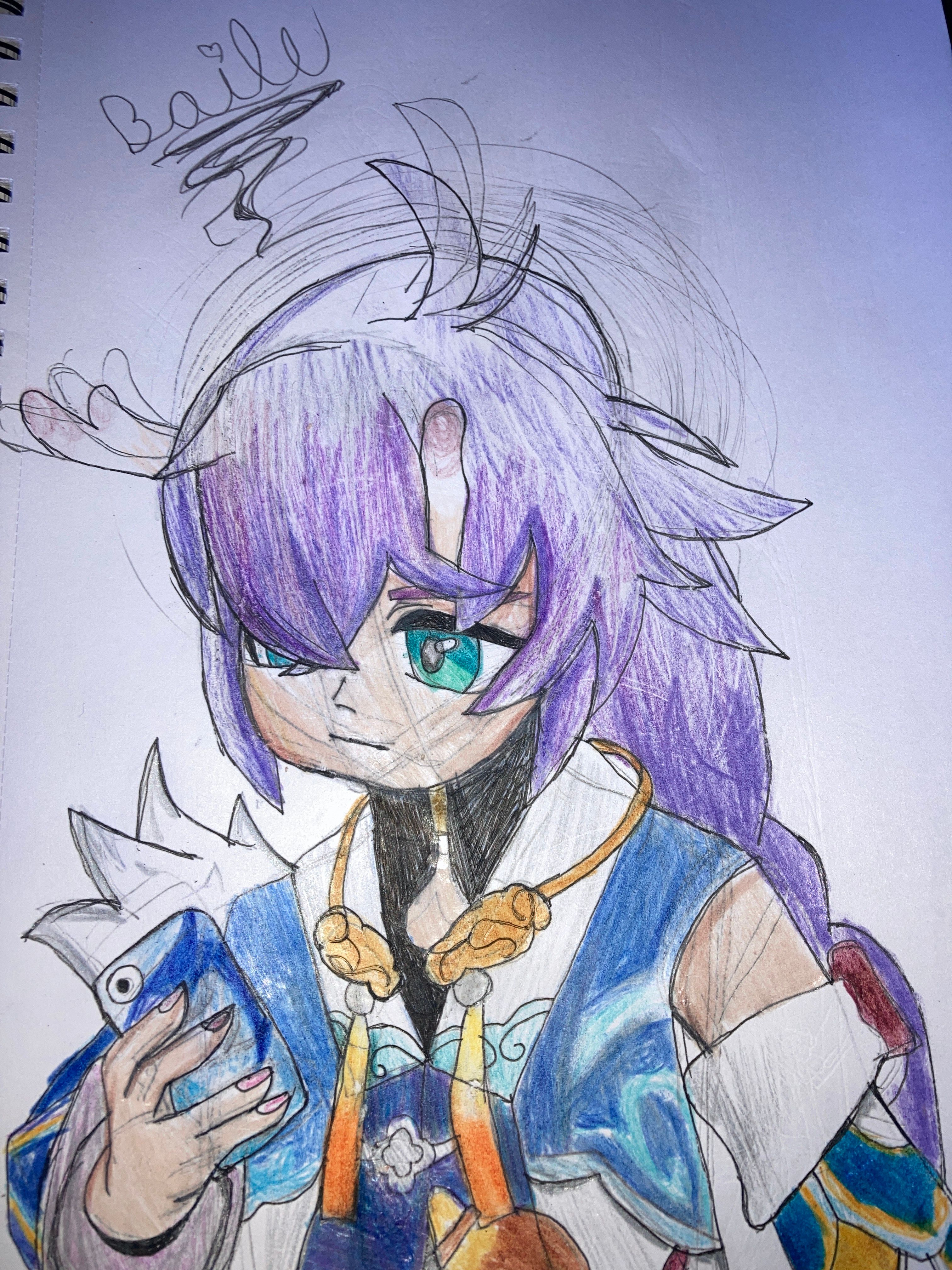 Bailu drawing! 🥳 Honkai: Star Rail | HoYoLAB