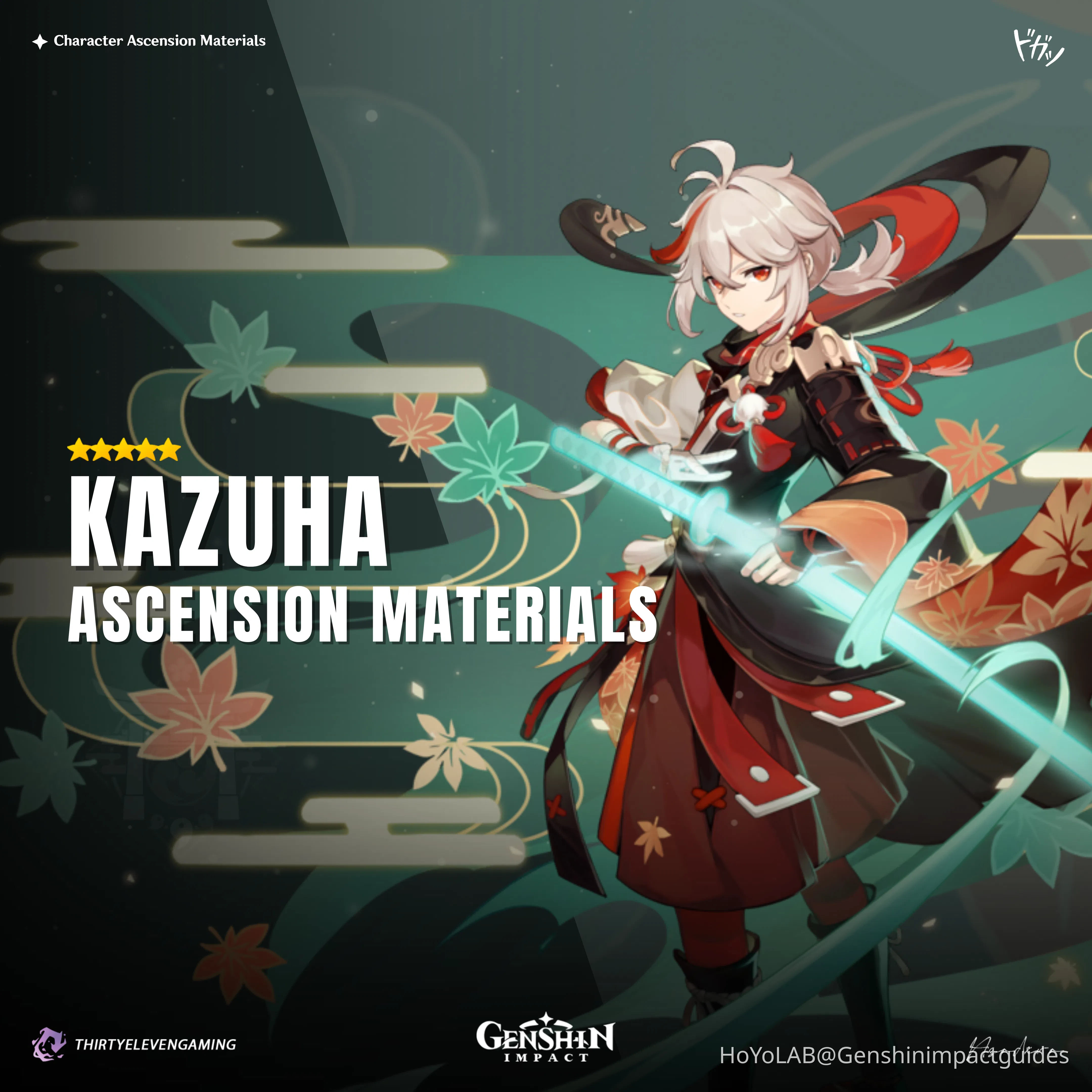 Kazuha Ascension and Talent Materials Genshin Impact HoYoLAB