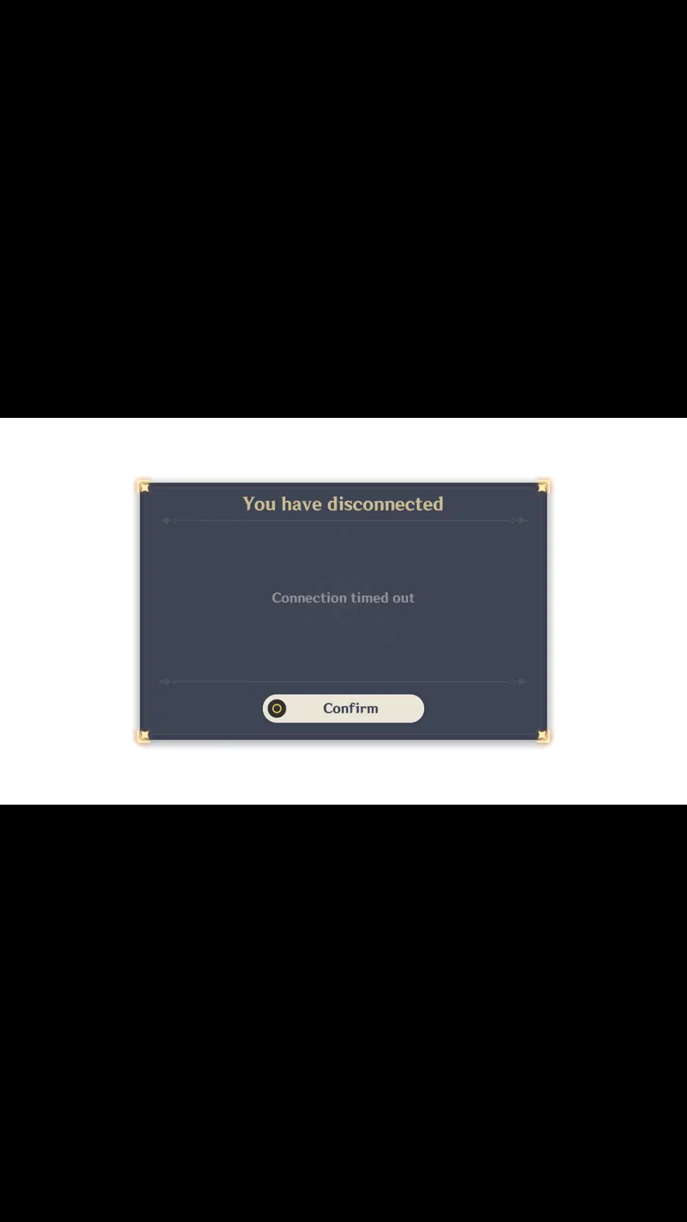 When i try to log in genshin it says connection time out i restated my