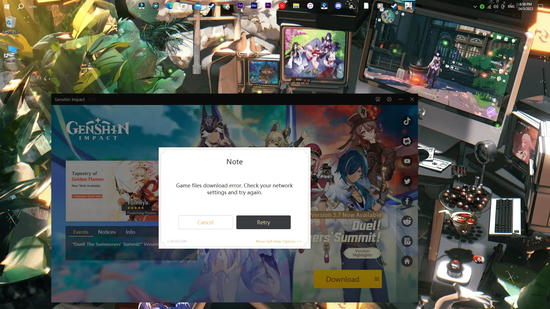 Topic Details Page- Game files download error | HoYoLAB