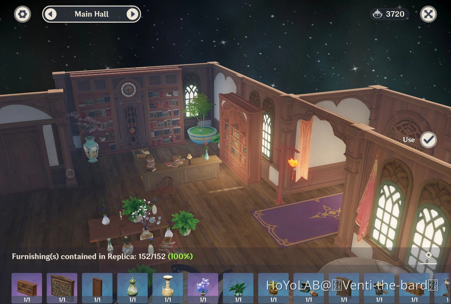 List of material for main hall Sophie hat shop tea pot design Genshin