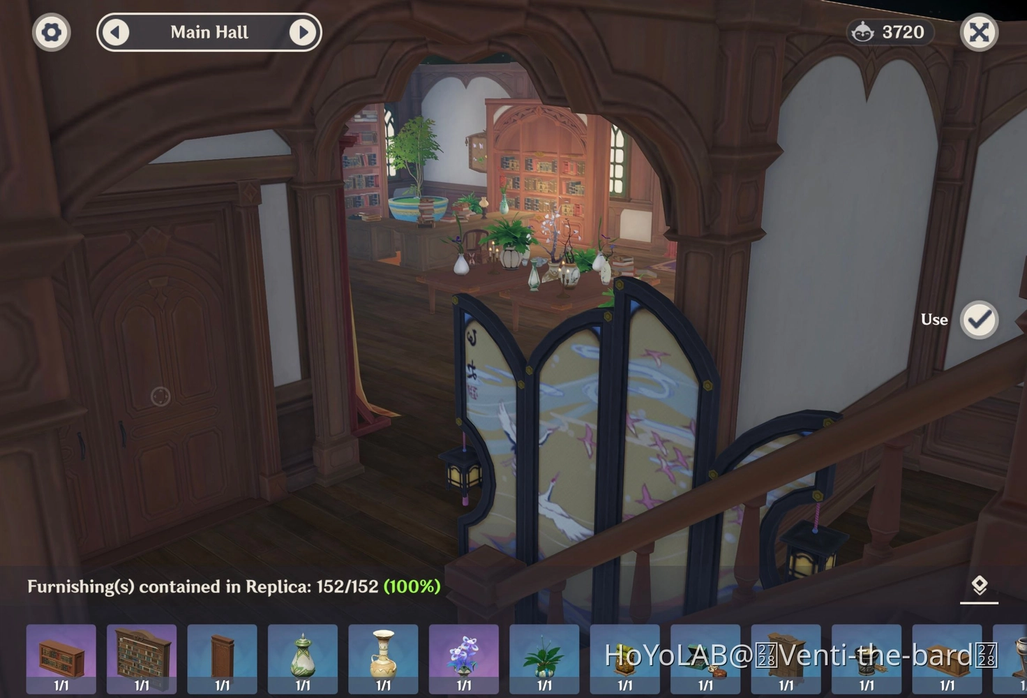 List of material for main hall Sophie hat shop tea pot design Genshin