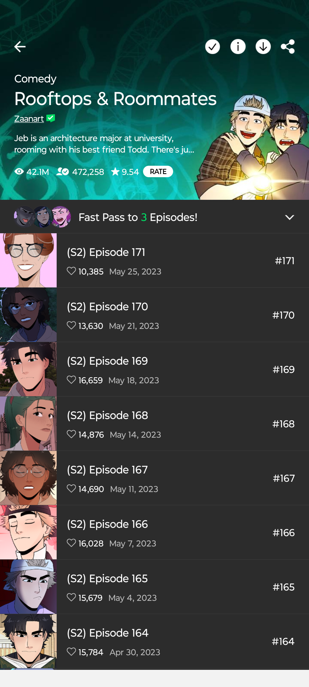 Rooftops and Roommates (the best webtoon ever) not sponored HoYoLAB