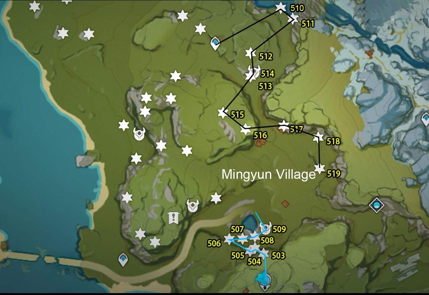 Liyue Chest Collection Guide 27 Mingyun Village Part 3 (503519