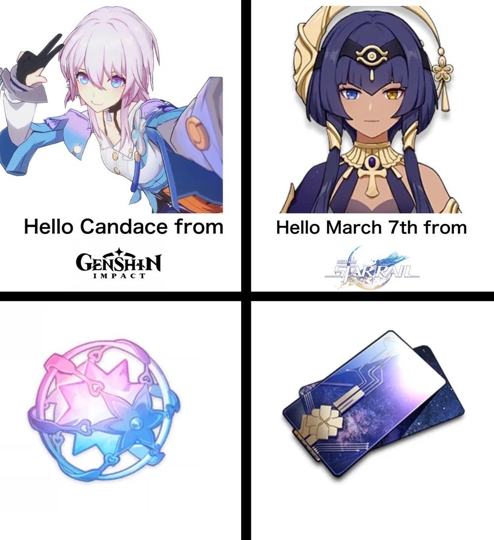 March 7th = Intertwined fate Candace = Credits Genshin Impact HoYoLAB