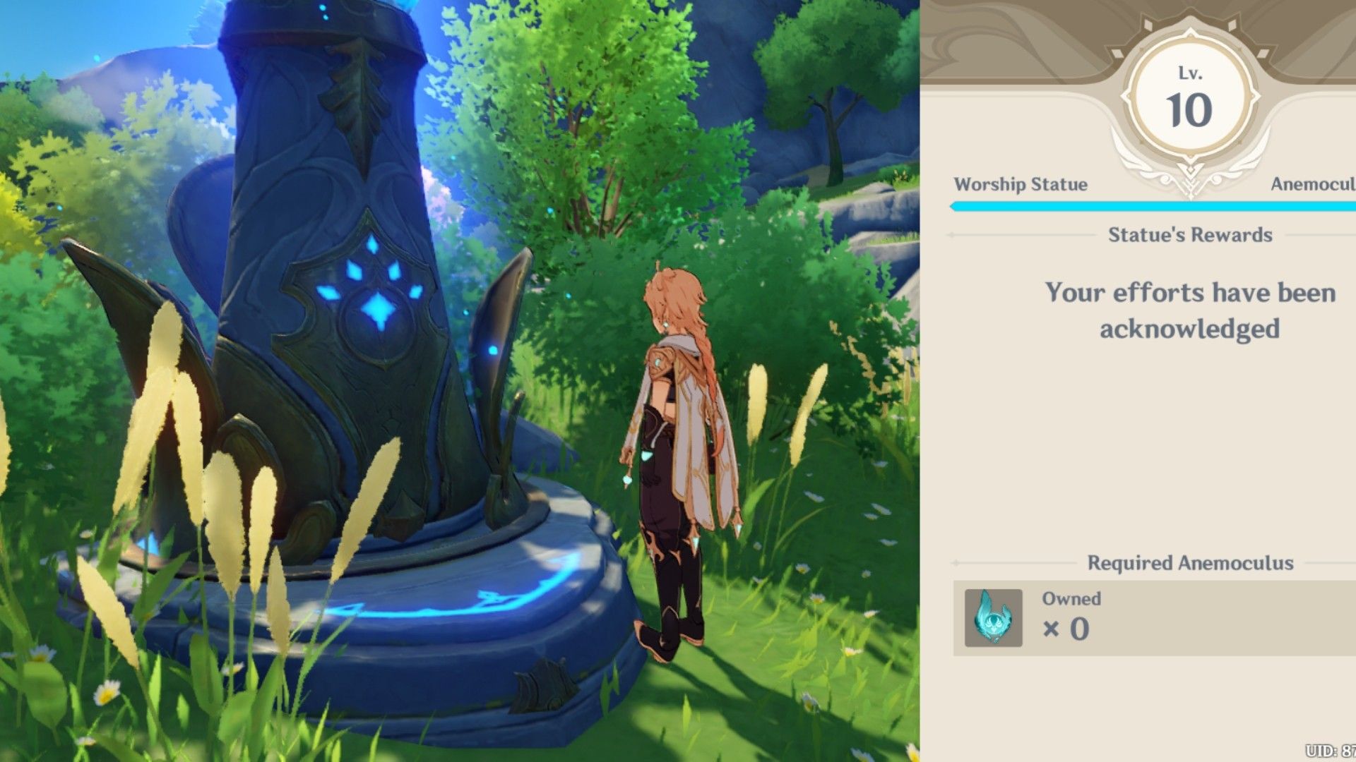 Finally after playing for 3weeks i maxed the Anemo Statue Genshin