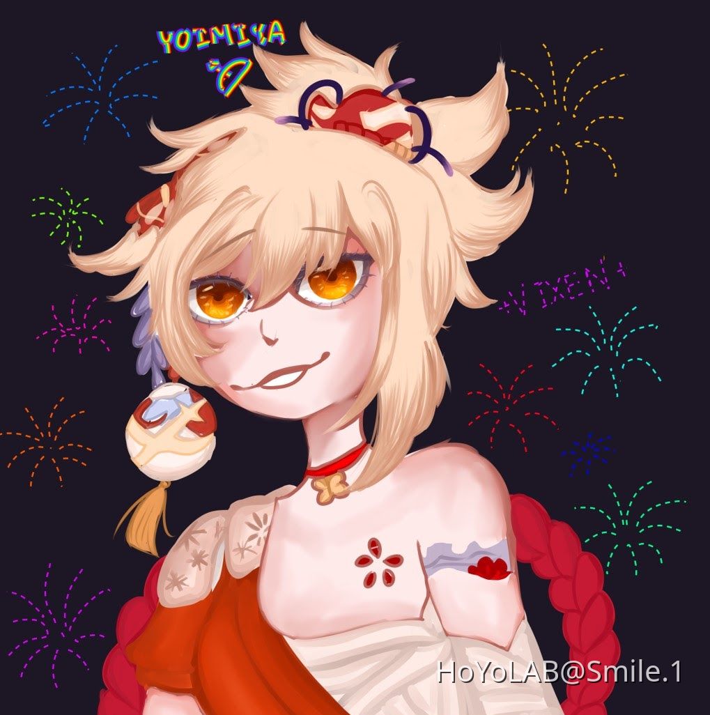 Yoimiya fanart genshin impact hoyolab