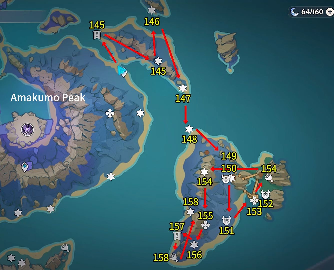 Inazuma Chest Collection Guide 23 Amakumo Peak (145208) Genshin